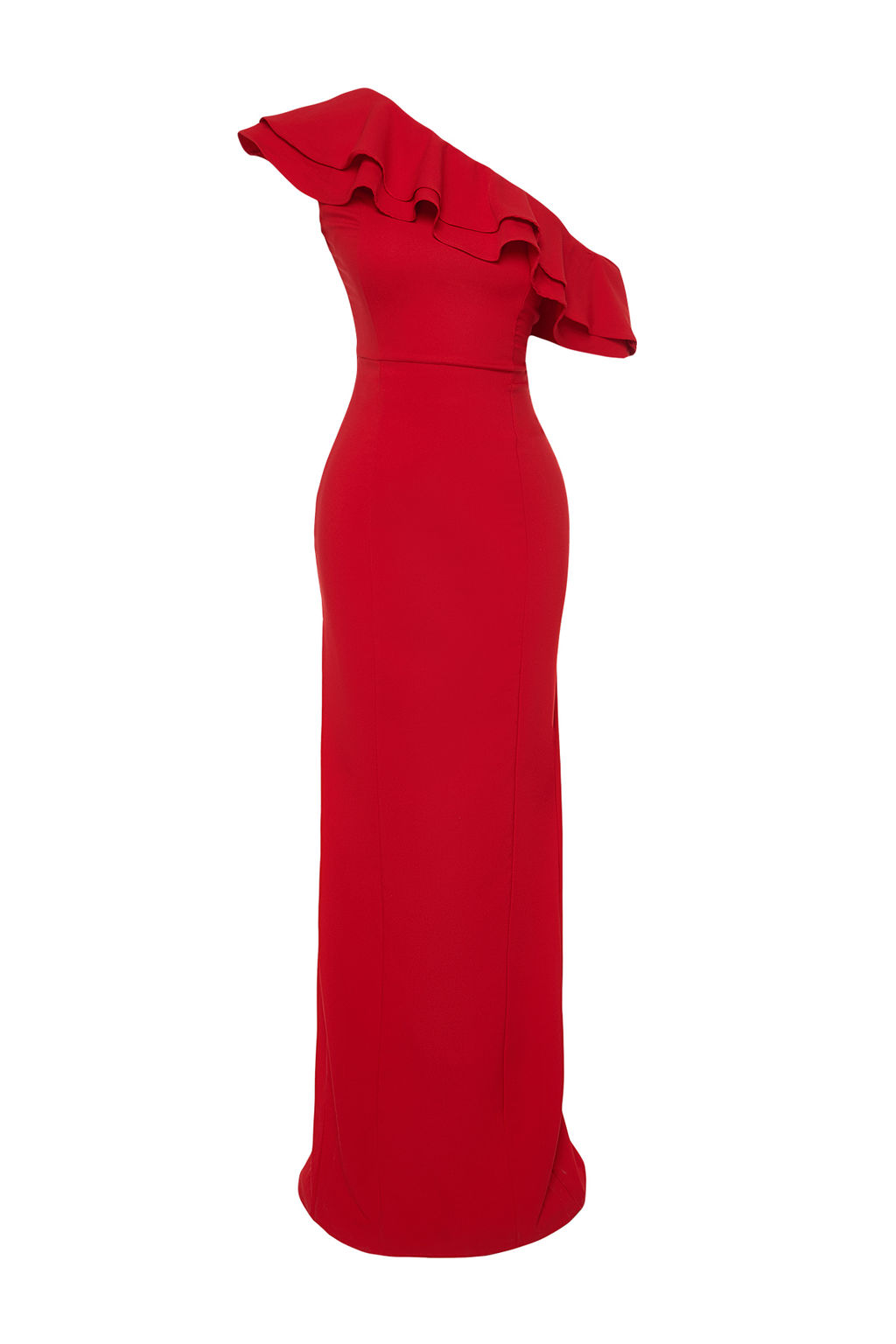 Siyah Vucudu Saran Volanl? Dokuma S?k Abiye UzunElbise TPRSS24AE00066 - Trendyolmilla фото 16