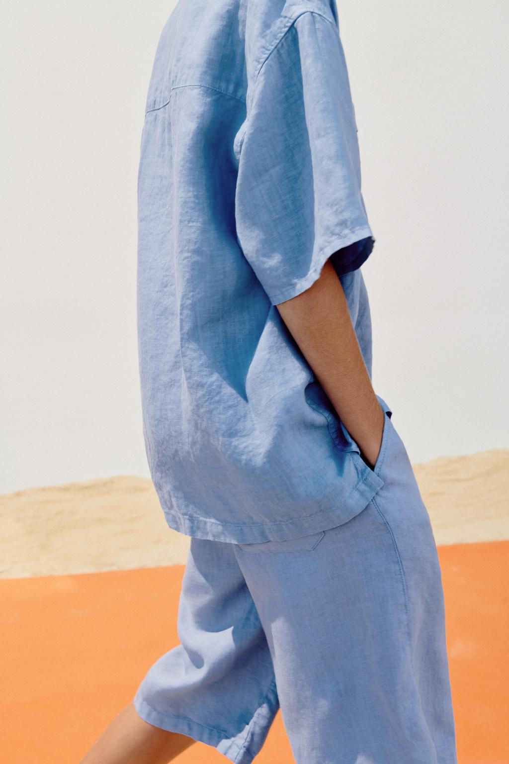 UZUN KETEN BERMUDA SORT - Zara фото 7