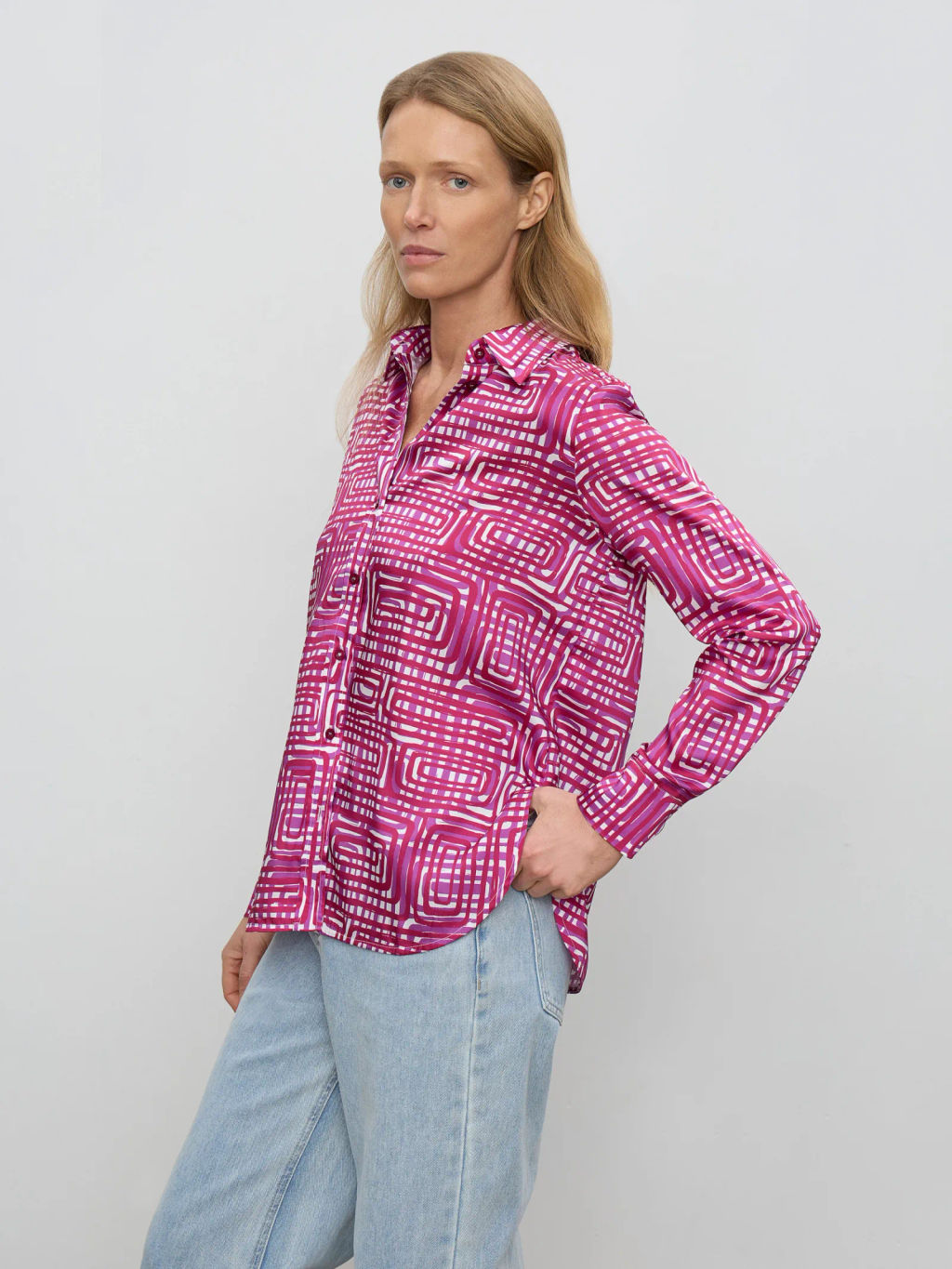 Рубашка с принтом B2875/swiri - Emka фото 2