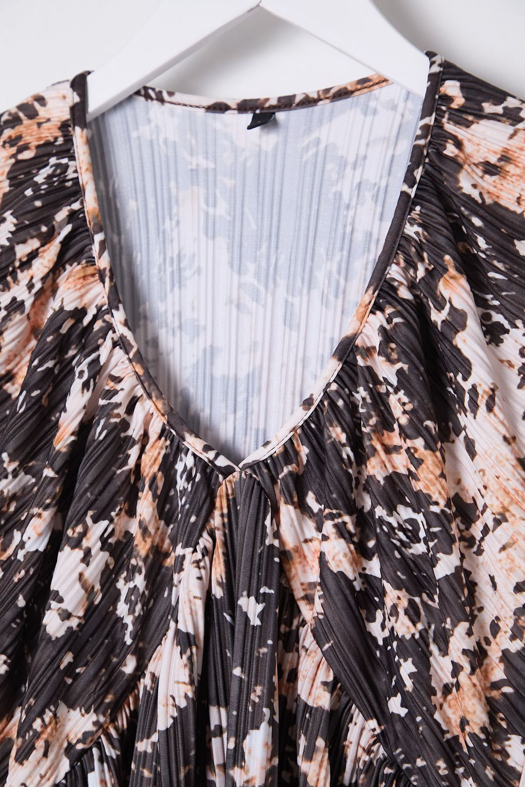 Cok Renkli Soyut Buzgu / Drape Mini Soyut Bask?l? Pilise Vucuda Oturan Orme Elbise TWOSS25EL00099 - Trendyolmilla фото 7