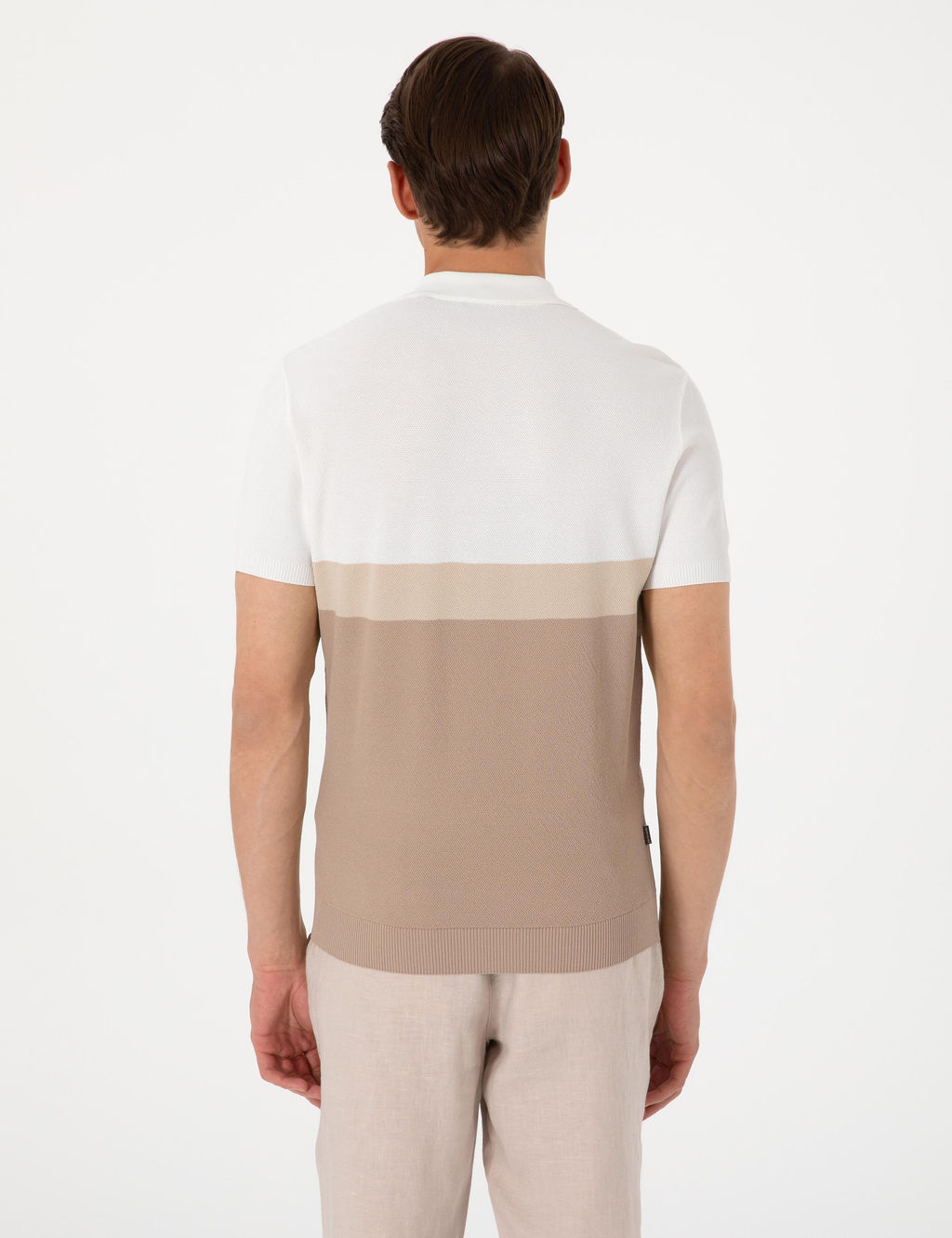 Vizon Slim Fit Polo Yaka Fermuarl_ Triko Ti__rt - Pierre cardin фото 5