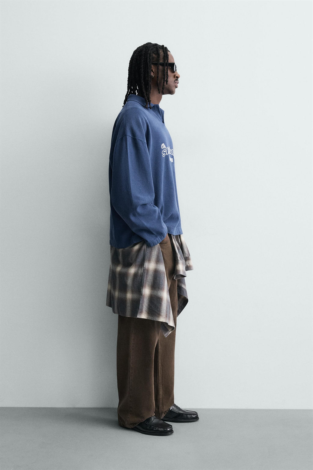 EMBROIDERED TEXTURED RUGBY POLO SHIRT - Zara фото 12