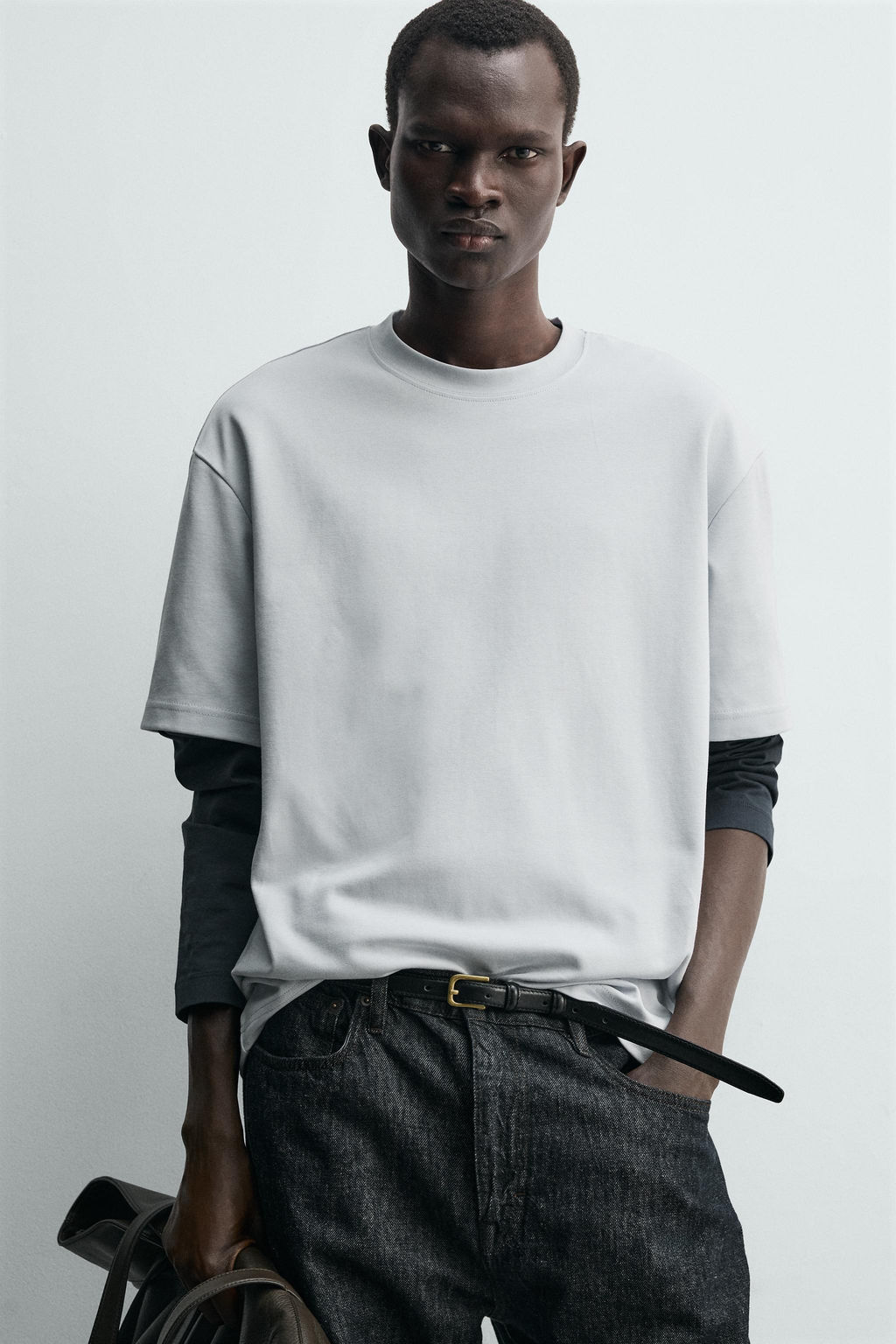 CAMISETA RELAXED FIT INTERLOCK /04 / Azul cielo - Zara фото 4