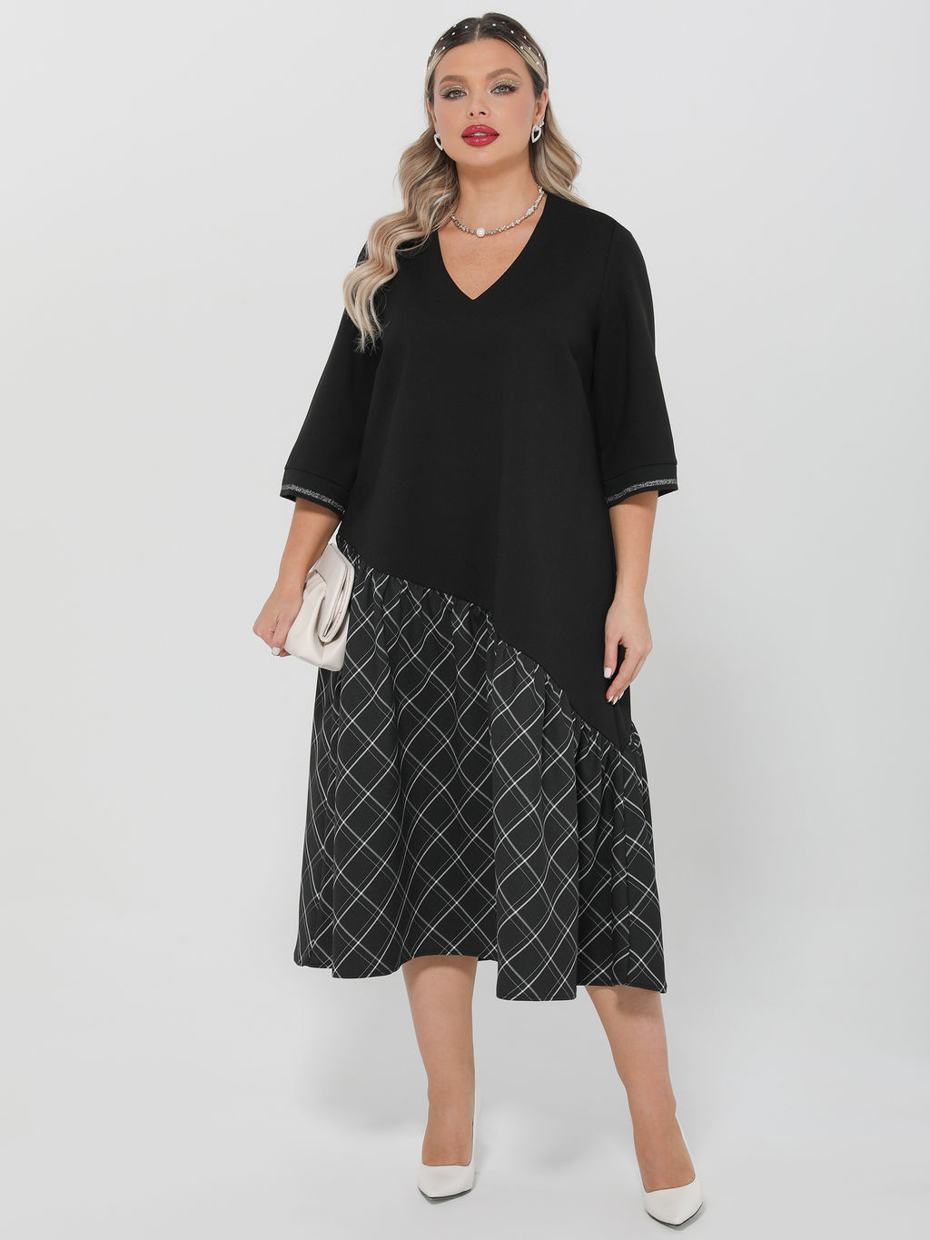 Платье 0345-1с черный матовый