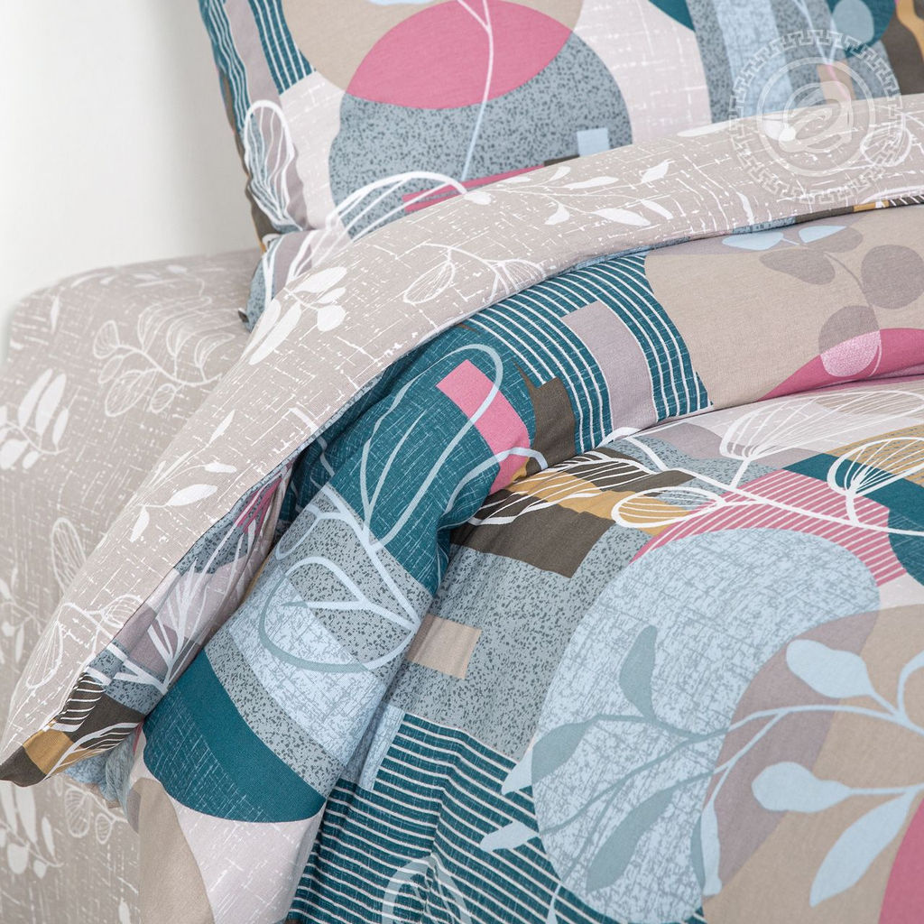 Постельное белье Ирвинг с простынью на резинке (поплин DE LUXE) Семейный/Пододеяльник: 2 шт. - 215*145; Простыня на резинке: 1 шт. - 200*180; Наволочка: 2 шт. - 70*70; DE LUXE с простынью на резинке