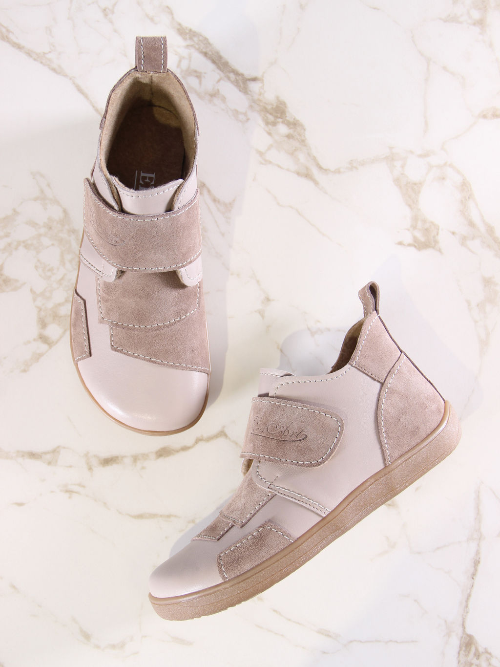 Босоногие ботинки EDART 206.NATAbr.Визон+капучино замша/шерсть