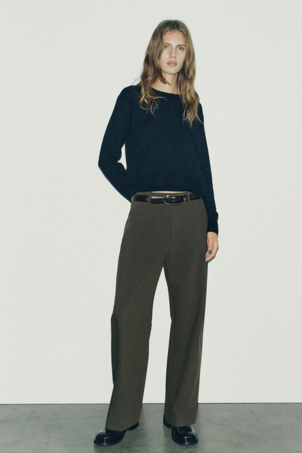 ZW COLLECTION STRAIGHT-FIT TROUSERS - Zara фото 9
