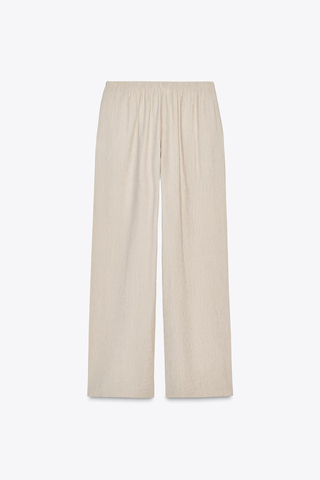 WIDE-LEG TROUSERS WITH ELASTIC WAISTBAND - Zara фото 18