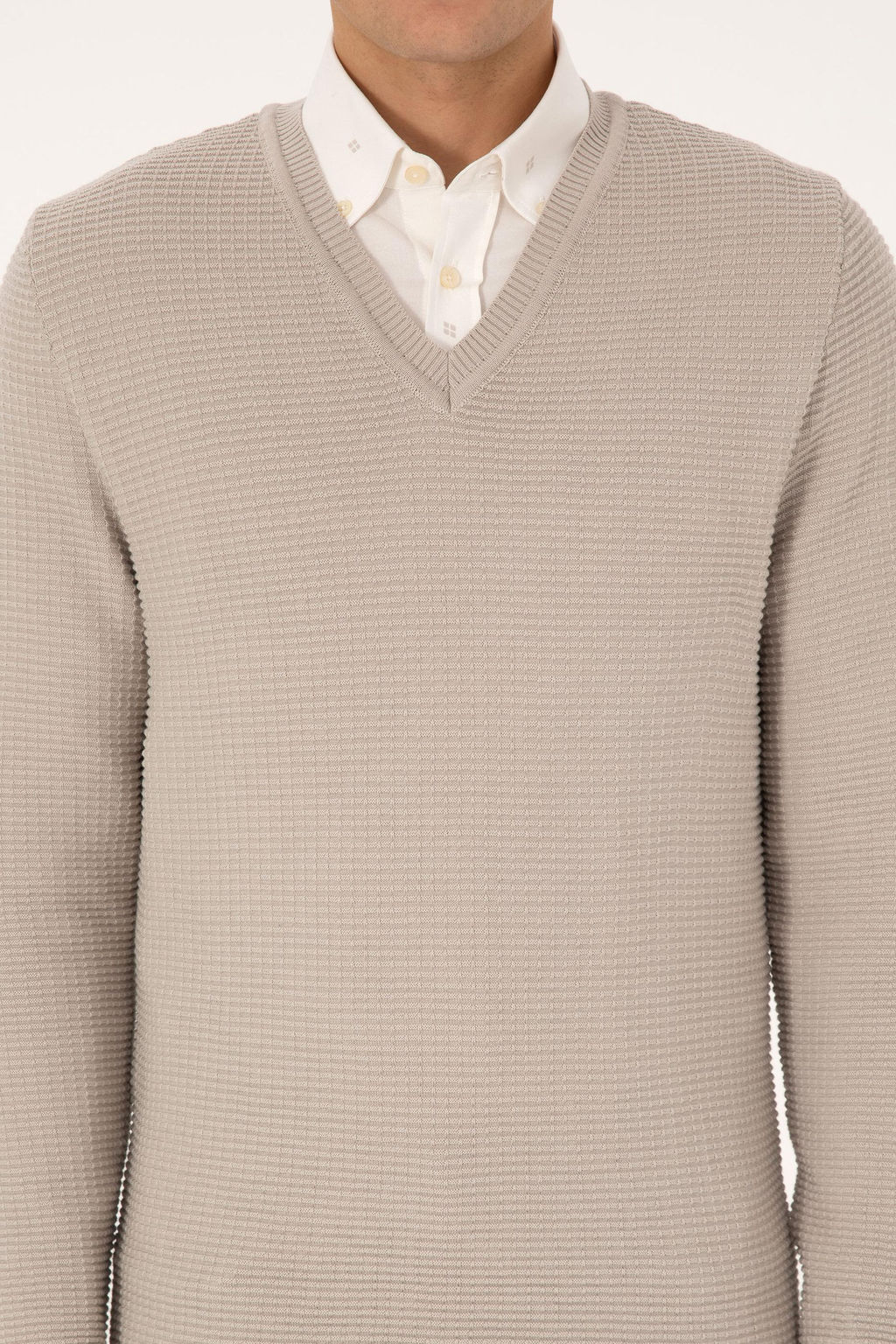 Erkek Regular Fit V Yaka Ta_ Kazak - U.s. polo assn фото 6