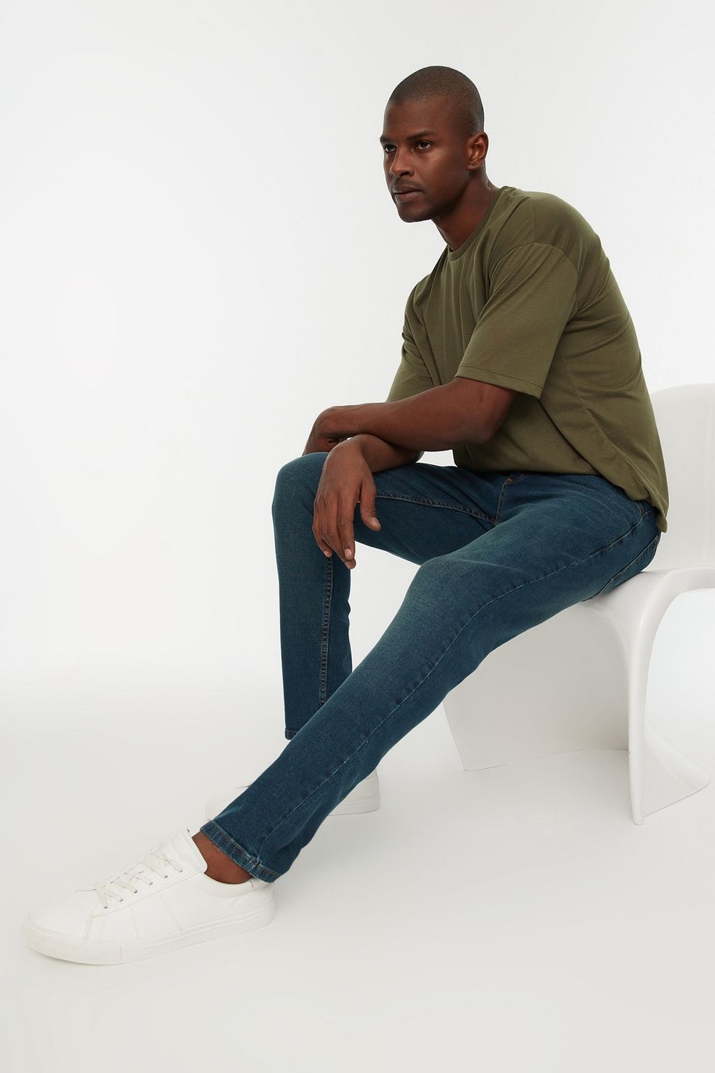 TRENDYOL MAN Indigo Esnek Kumas Skinny Dar Kesim Jeans TMNAW20JE0434 - Trendyolmilla фото 10