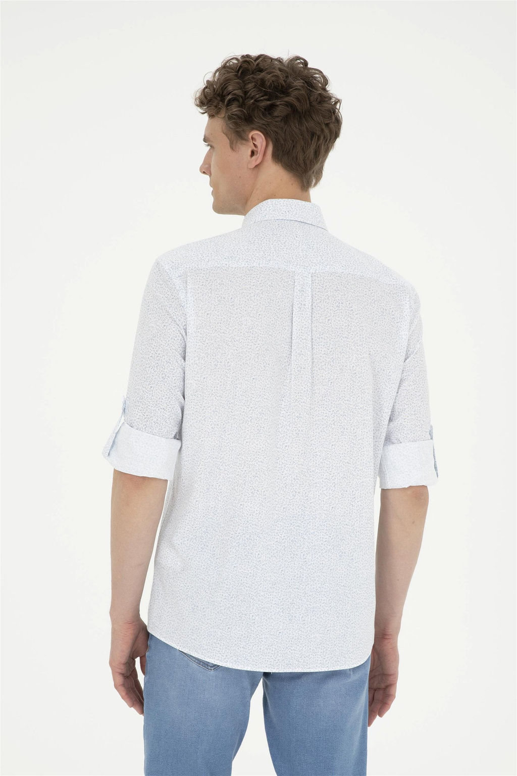 Мужская синяя рубашка с длинным рукавом Неожиданная скидка в корзине - U.s. polo assn фото 5