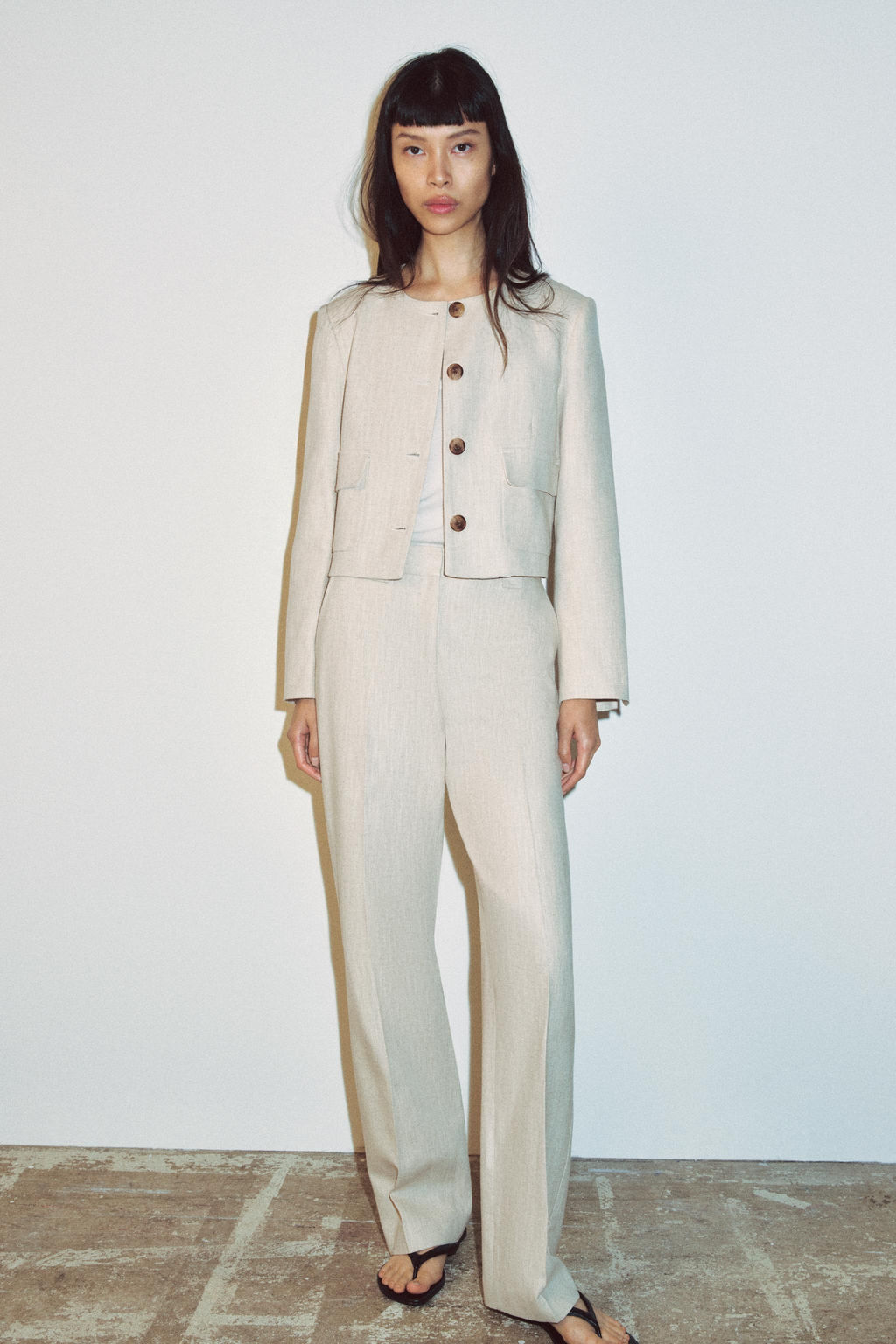 BLAZER TEJIDO R?STICO / Beige claro - Zara фото 10