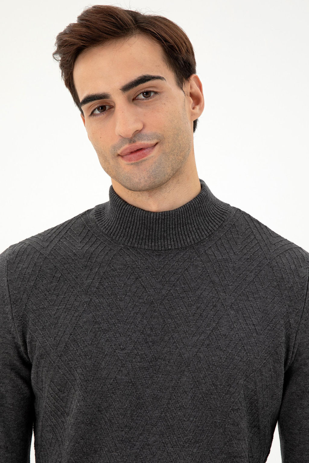 Мужской свитер антрацитового меланжа Неожиданная скидка в корзине - U.s. polo assn фото 2