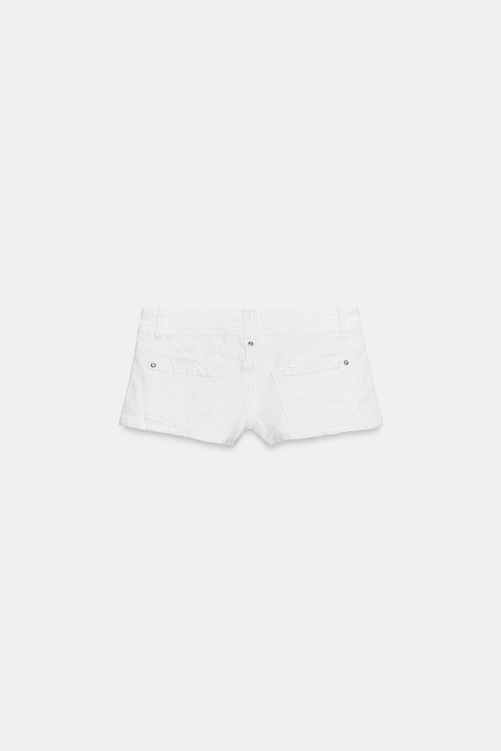 SHORTS MINI DENIM TRF TIRO BAJO / Blanco - Zara фото 5