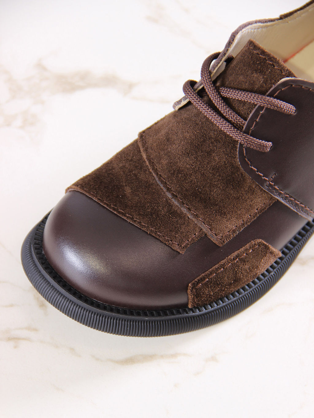 Полуботинки туфли 205.патрицияbl.Коричневая замша+коричневый