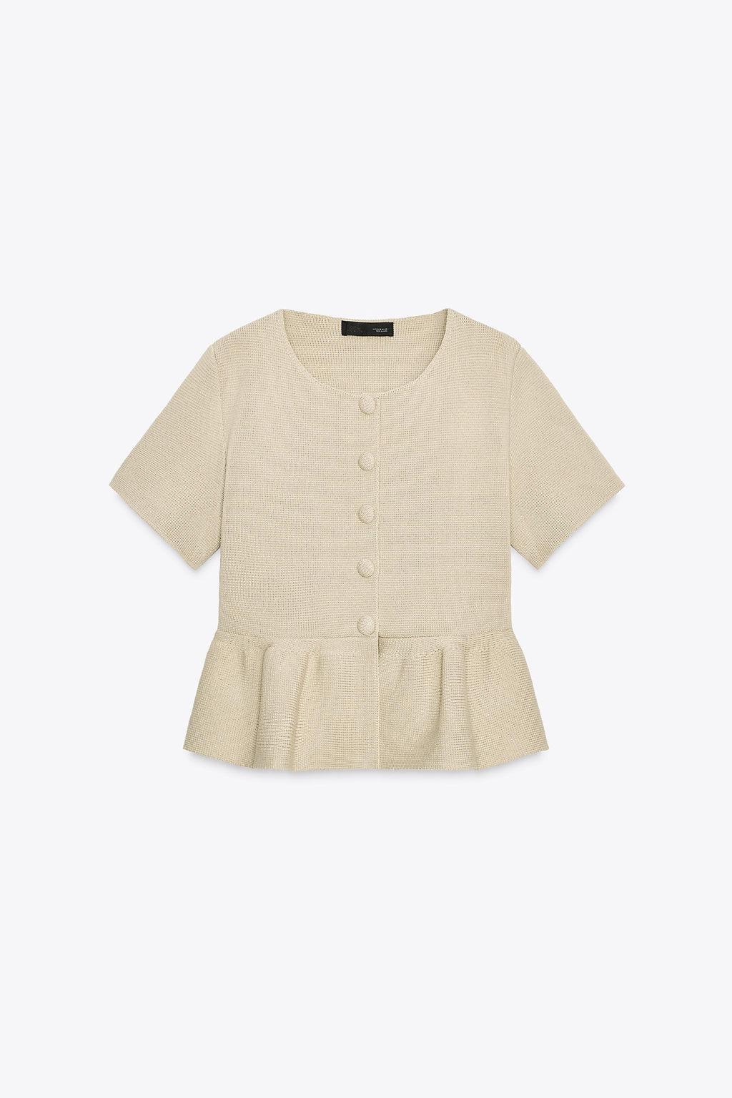 SHORT SLEEVE PEPLUM CARDIGAN - Zara фото 5