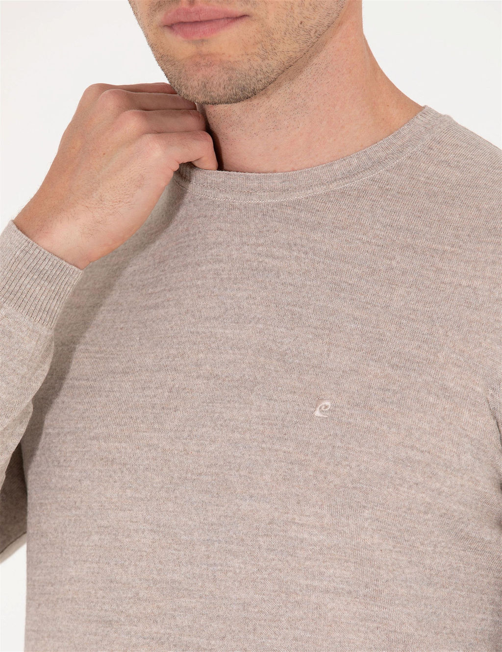 Ta_ Slim Fit Bisiklet Yaka Y_n Kar___ml_ Basic Triko Kazak - Pierre cardin фото 7