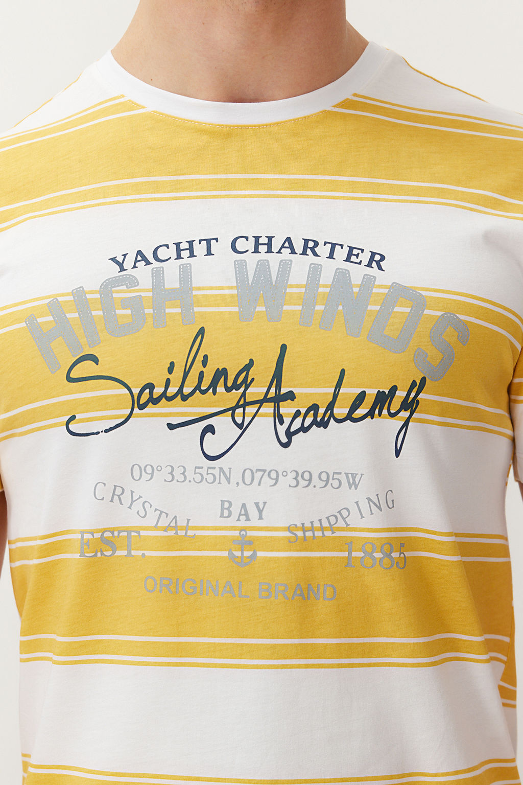 TRENDYOL MAN Sar? Regular Fit Cizgili Orme Pijama Tak?m? TMNSS24PT00041 - Trendyolmilla фото 12