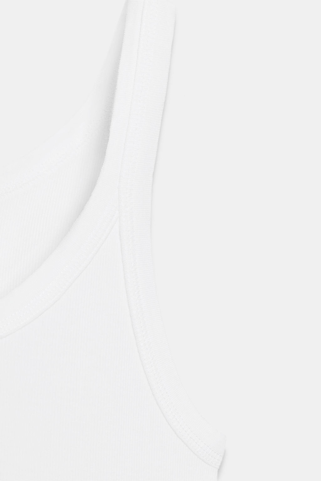 TOP TIRANTES RIB ALGOD?N / Blanco