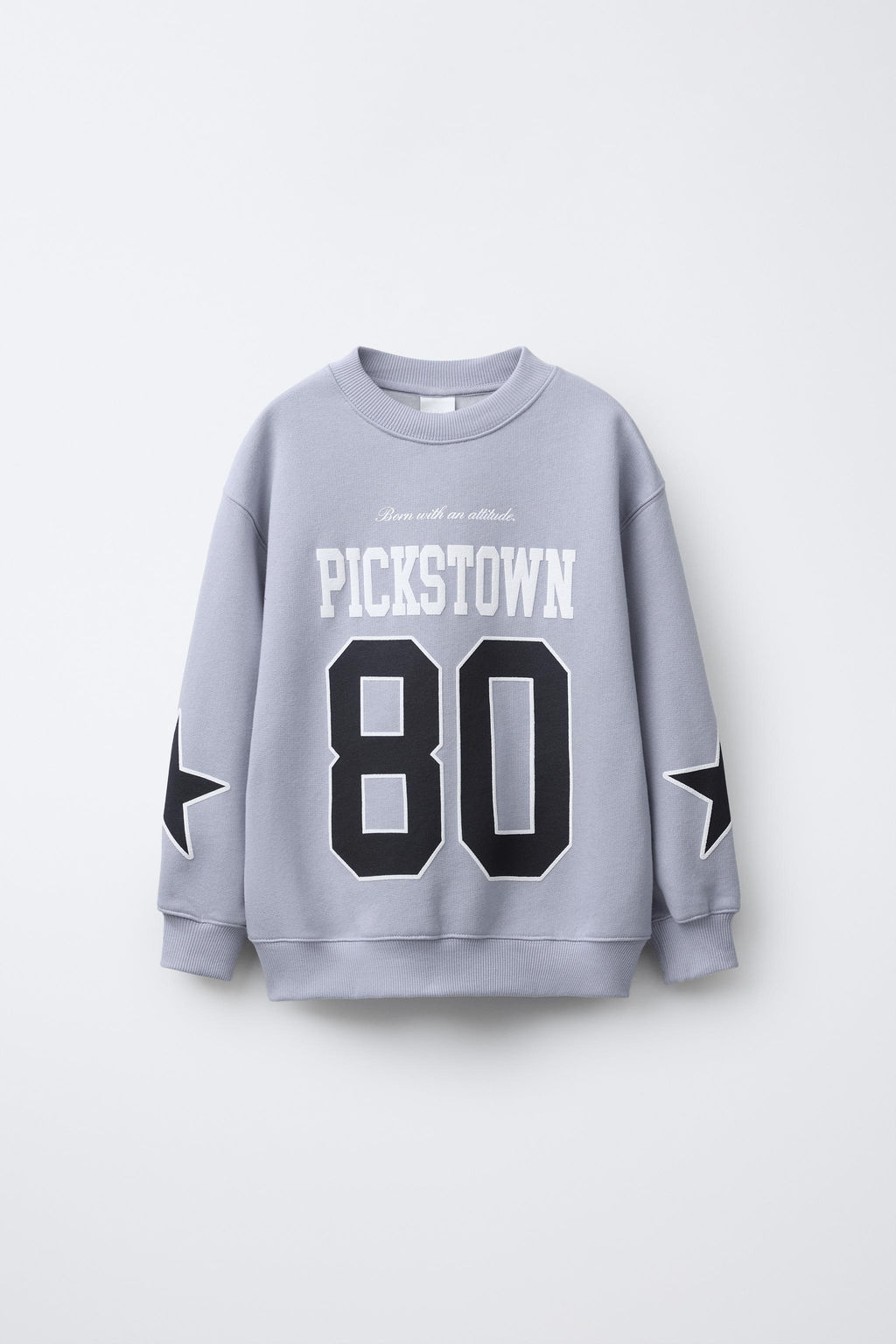 SWEATSHIRT WITH NUMBER AND SLOGAN PRINT