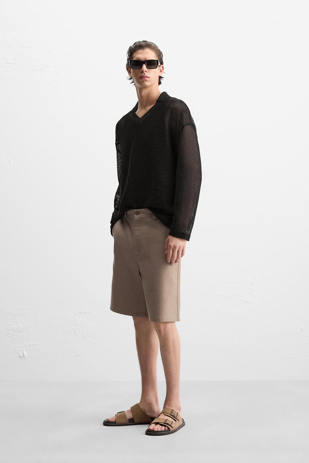 MESH TEXTURED POLO SHIRT - Zara фото 4