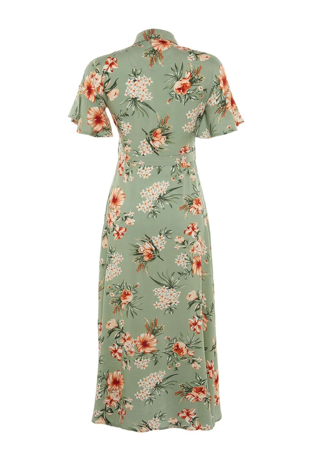 TRENDYOLMILLA Siyah Kusakl? Puantiyeli Maxi Viskon Dokuma Gomlek Elbise TWOSS19EL0094  фото 21