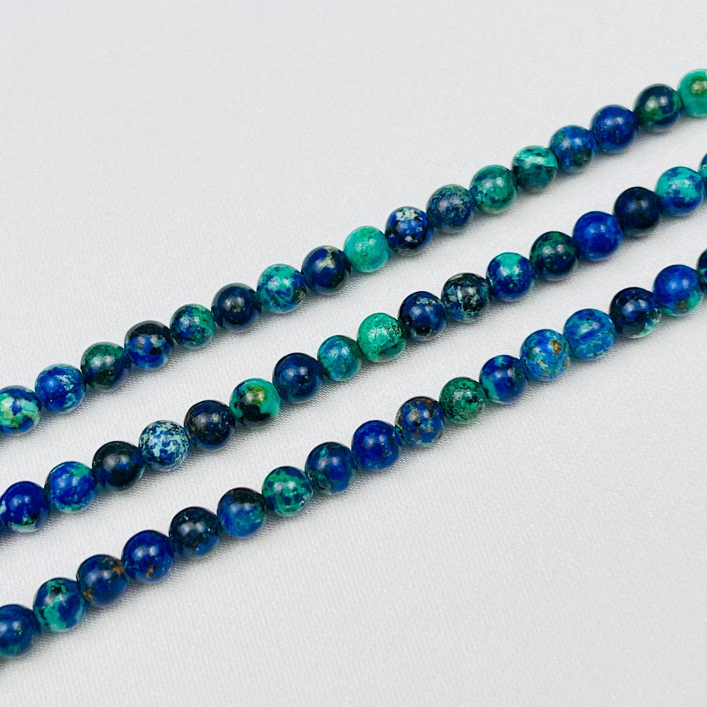 Бусины для украшений из Азурита (92 бусины)