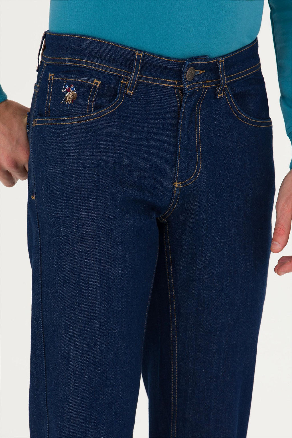 U. S. Polo Assn Мужские темно-синие джинсовые брюки - U.s. polo assn фото 5