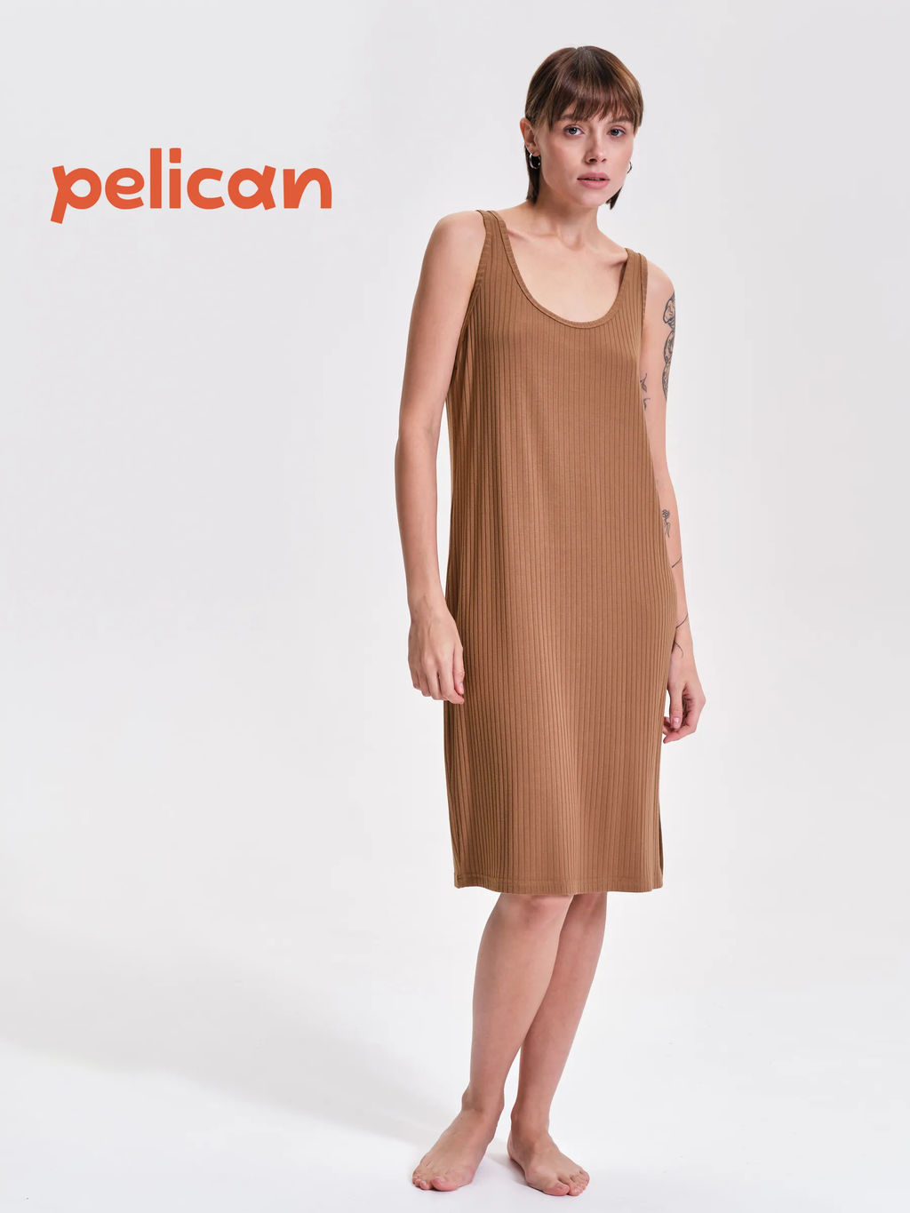 PELICAN, платье женское, Коричневый
