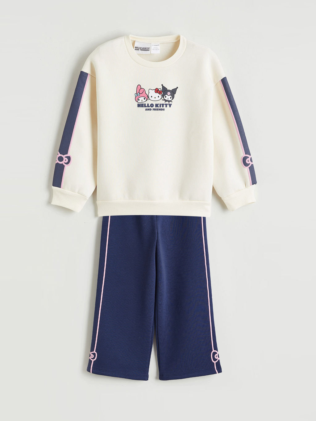 Hello Kitty Bask?l? K?z ?ocuk Sweatshirt ve E?ofman Alt