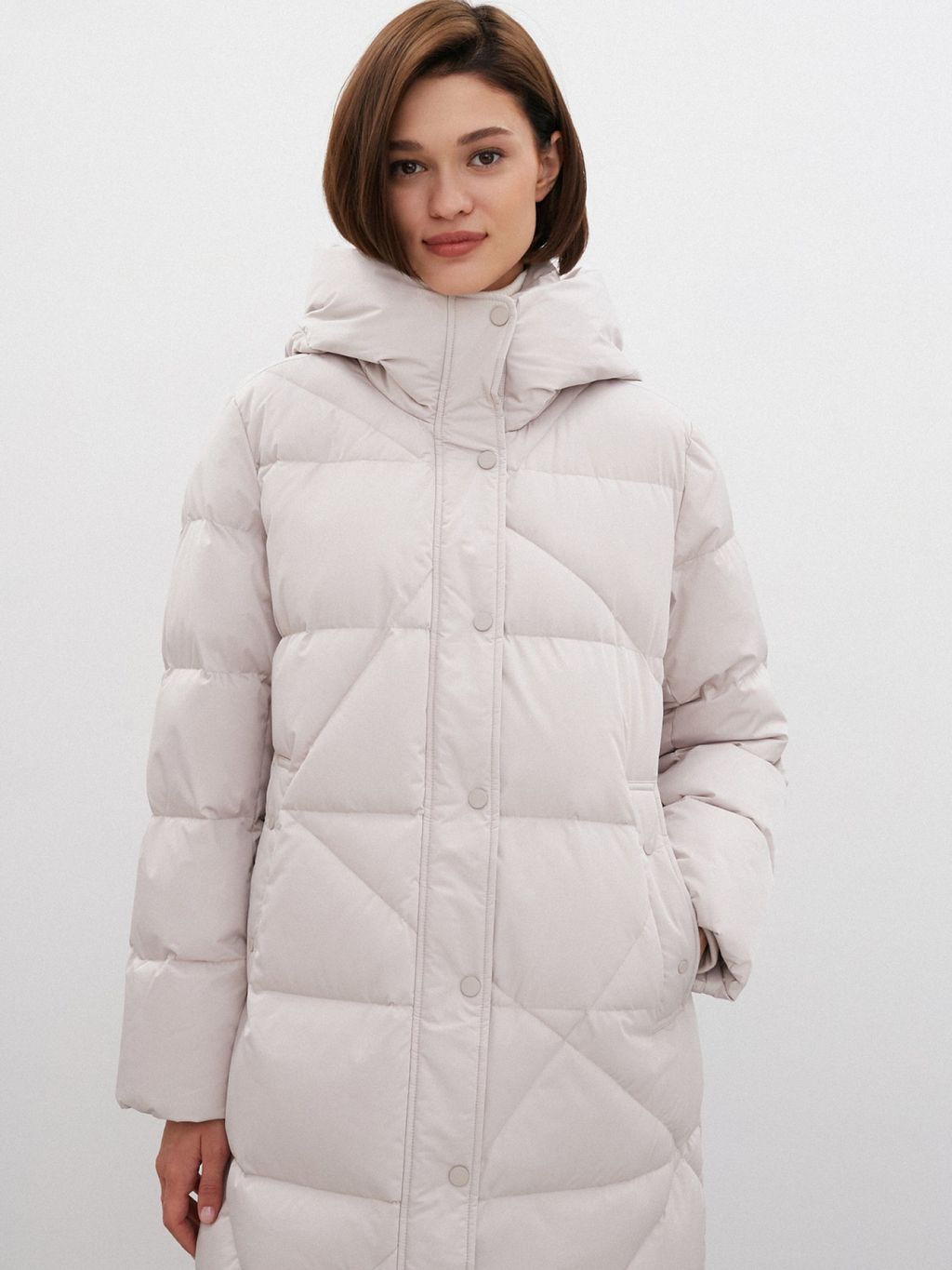 Conso/WDL 220522 - vanilla Пуховое Пальто  фото 3