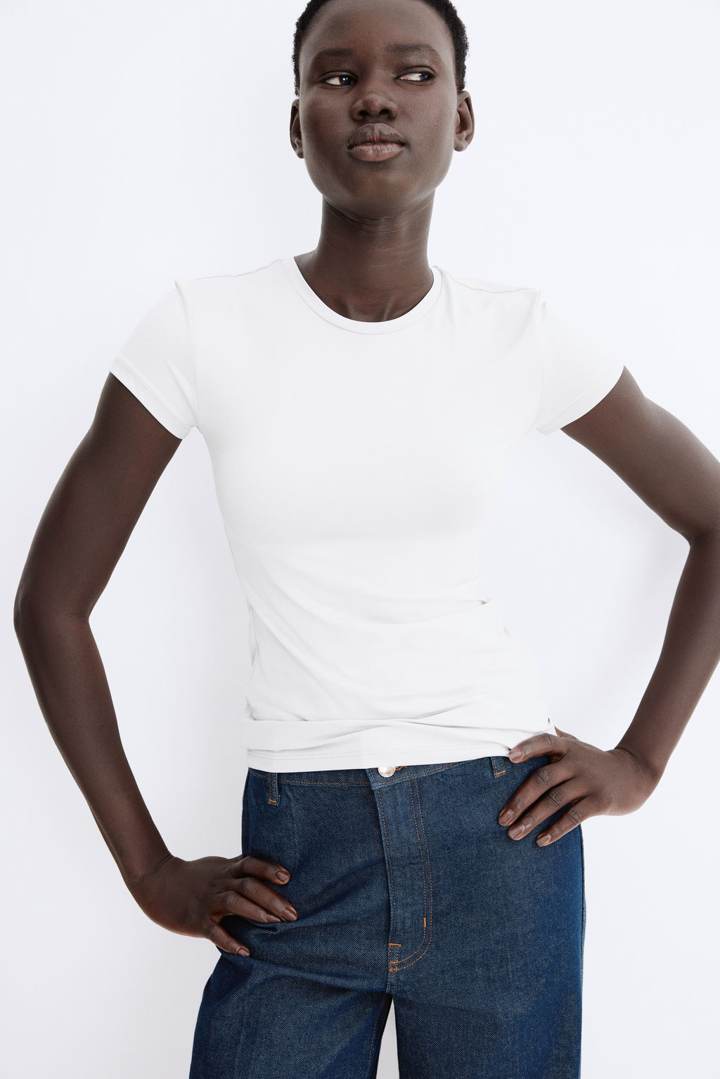 Camiseta entallada de microfibra - H&m фото 9