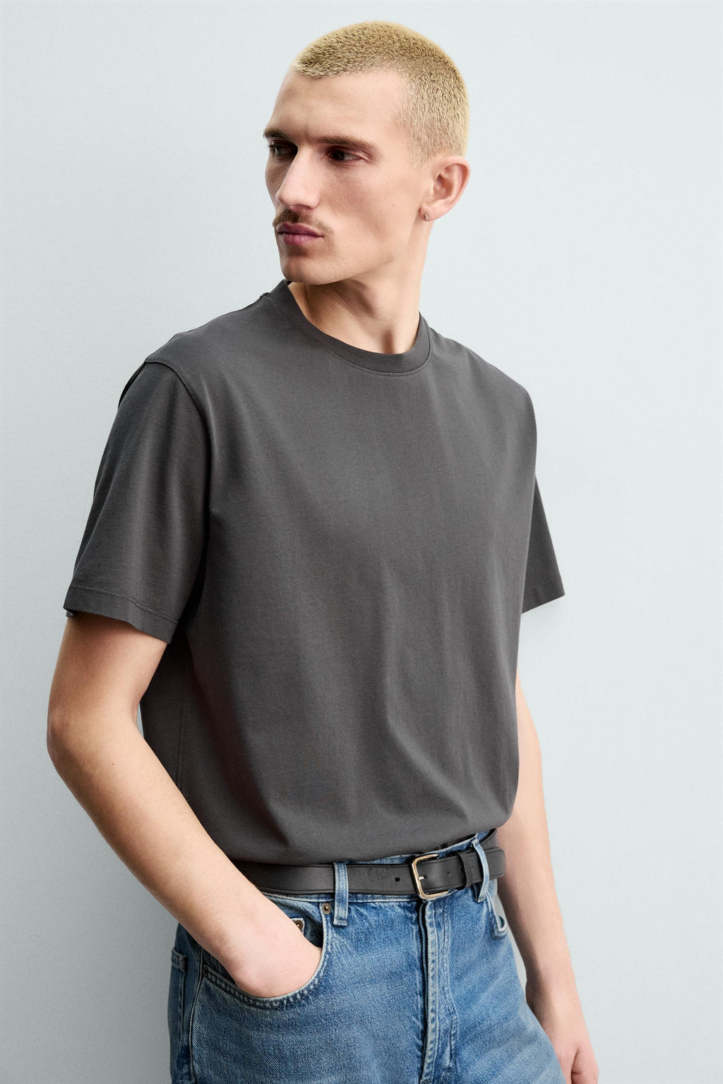 CAMISETA MEDIUM WEIGHT REGULAR FIT ORIGINS / Carb?n - Zara фото 5
