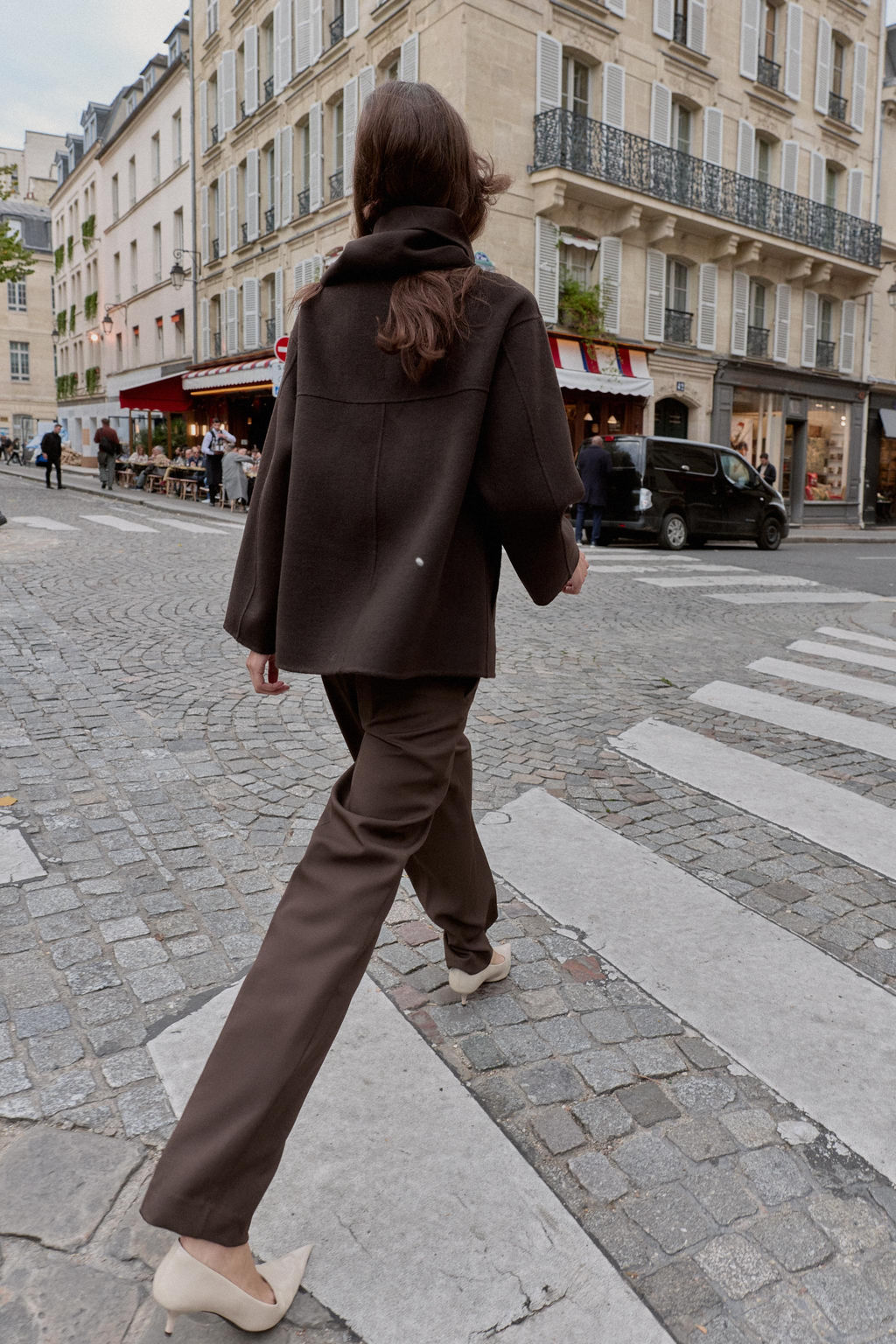 SHORT WOOL COAT WITH SCARF - Zara фото 4