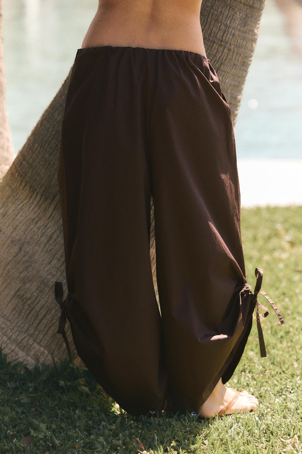 PANTAL?N CULOTTE BAJO AJUSTABLE / Marr?n chocolate - Zara фото 12
