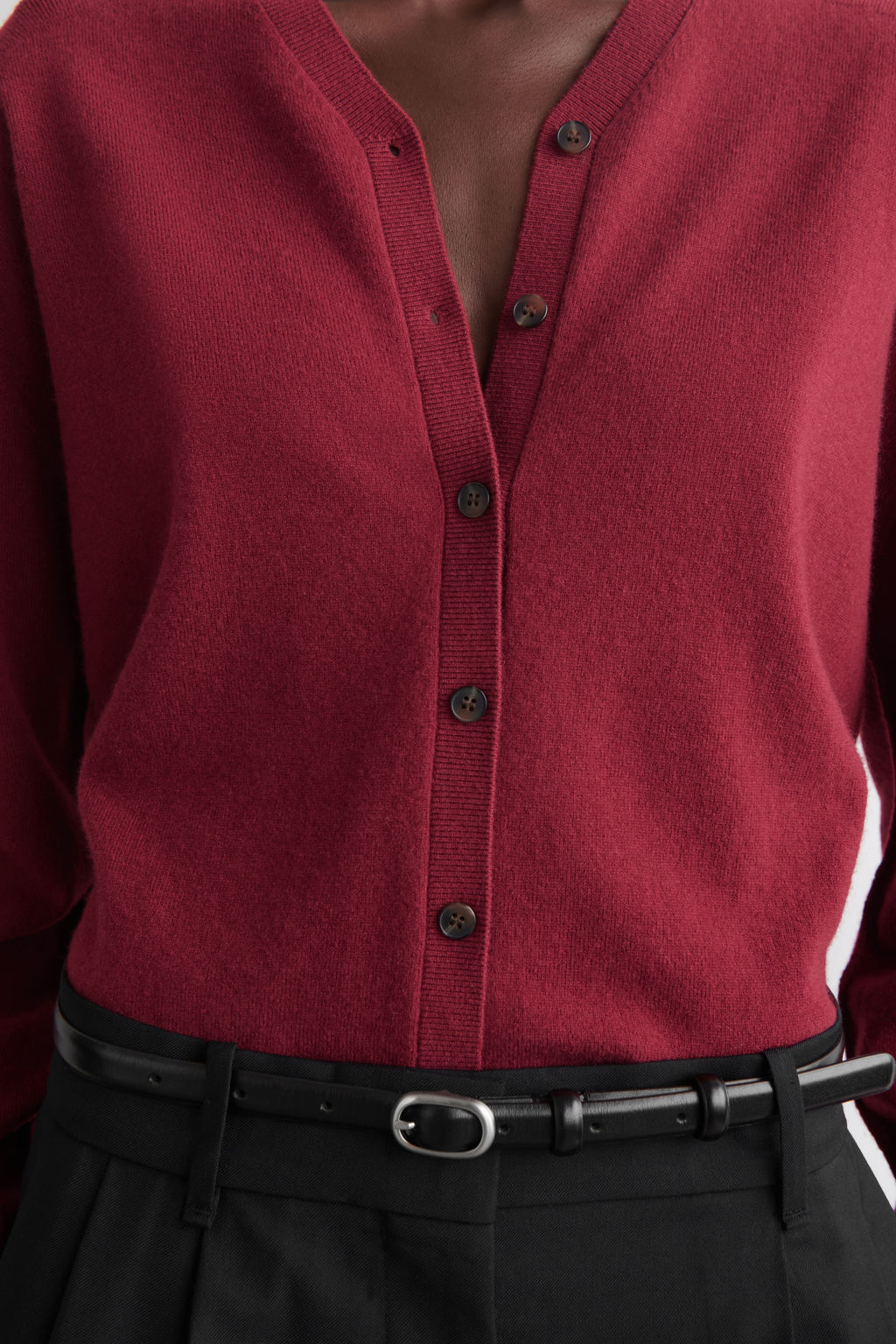 C?RDIGAN CON CUELLO DE PICO DE LANA MERINO - H&m фото 7