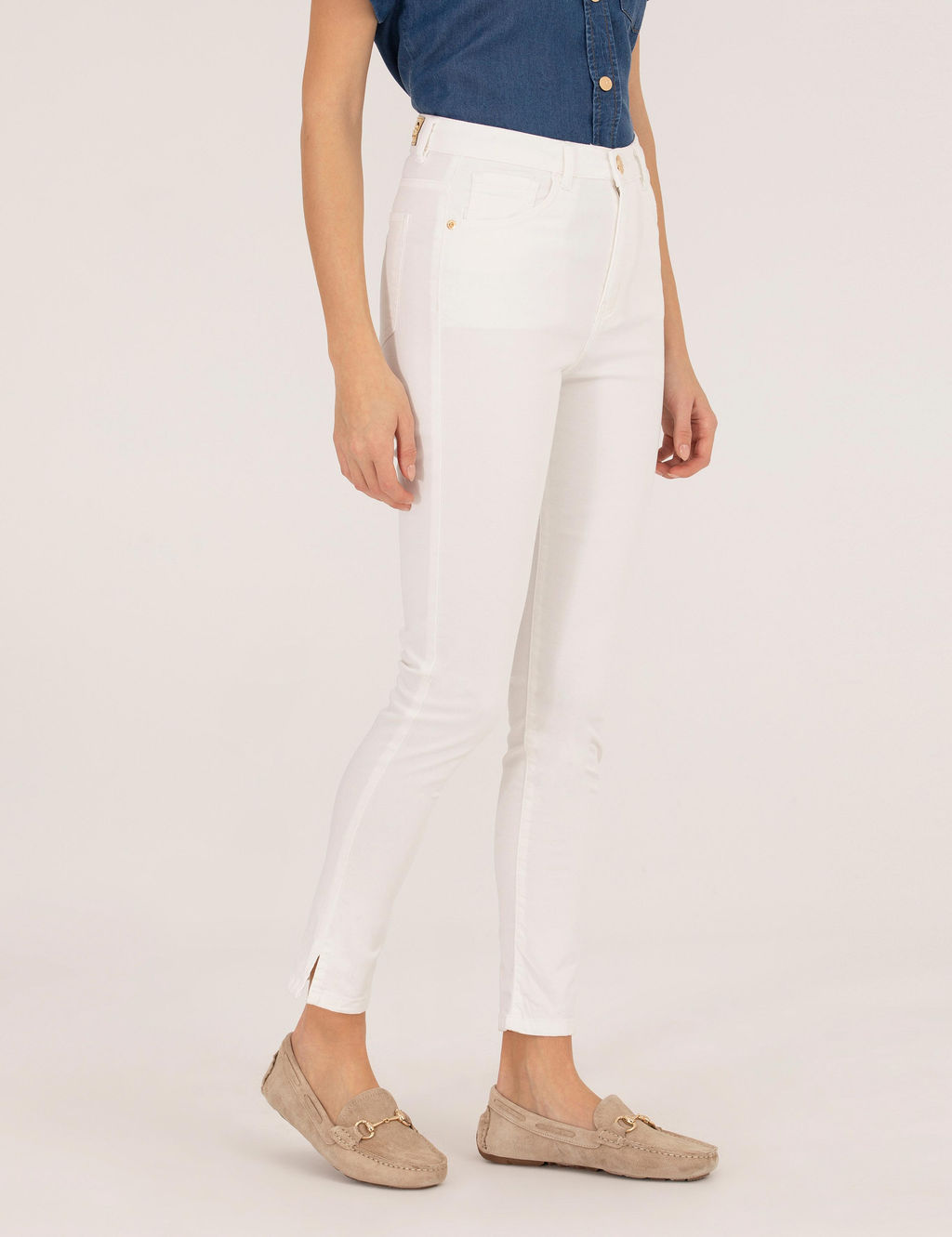 Ekru Skinny Fit Kanvas Pantolon - Pierre cardin фото 2