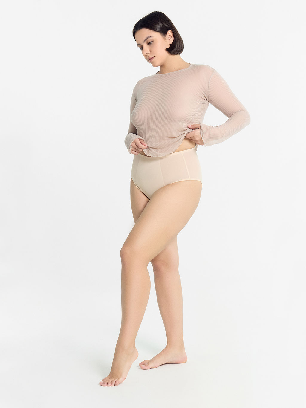 Цена за 2 штуки! Трусы женские макси в бежевом цвете бежевый 412478 - Mark formelle фото 4