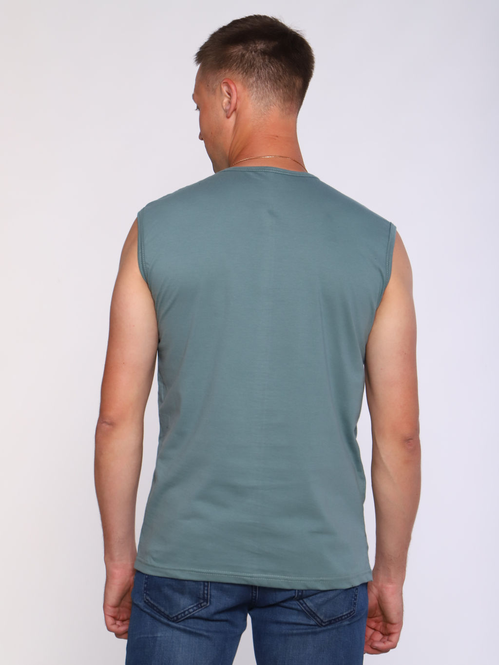 М360 Майка мужская (оливковый новый) - Иванушка-трикотаж фото 5