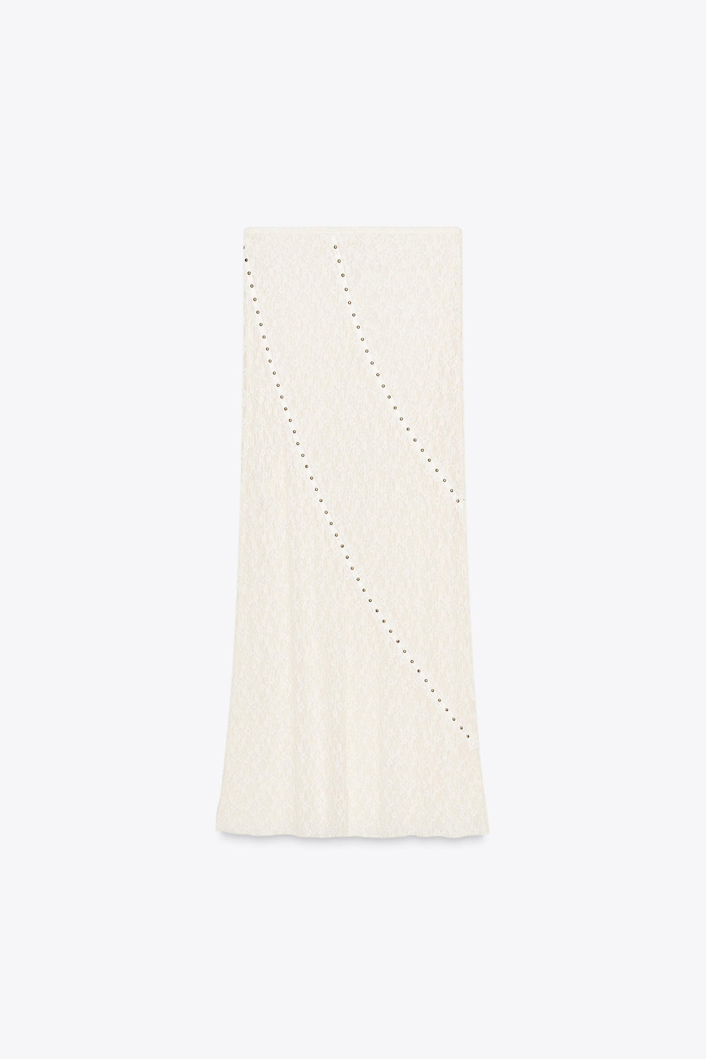 STUDDED LACE MIDI SKIRT - Zara фото 7