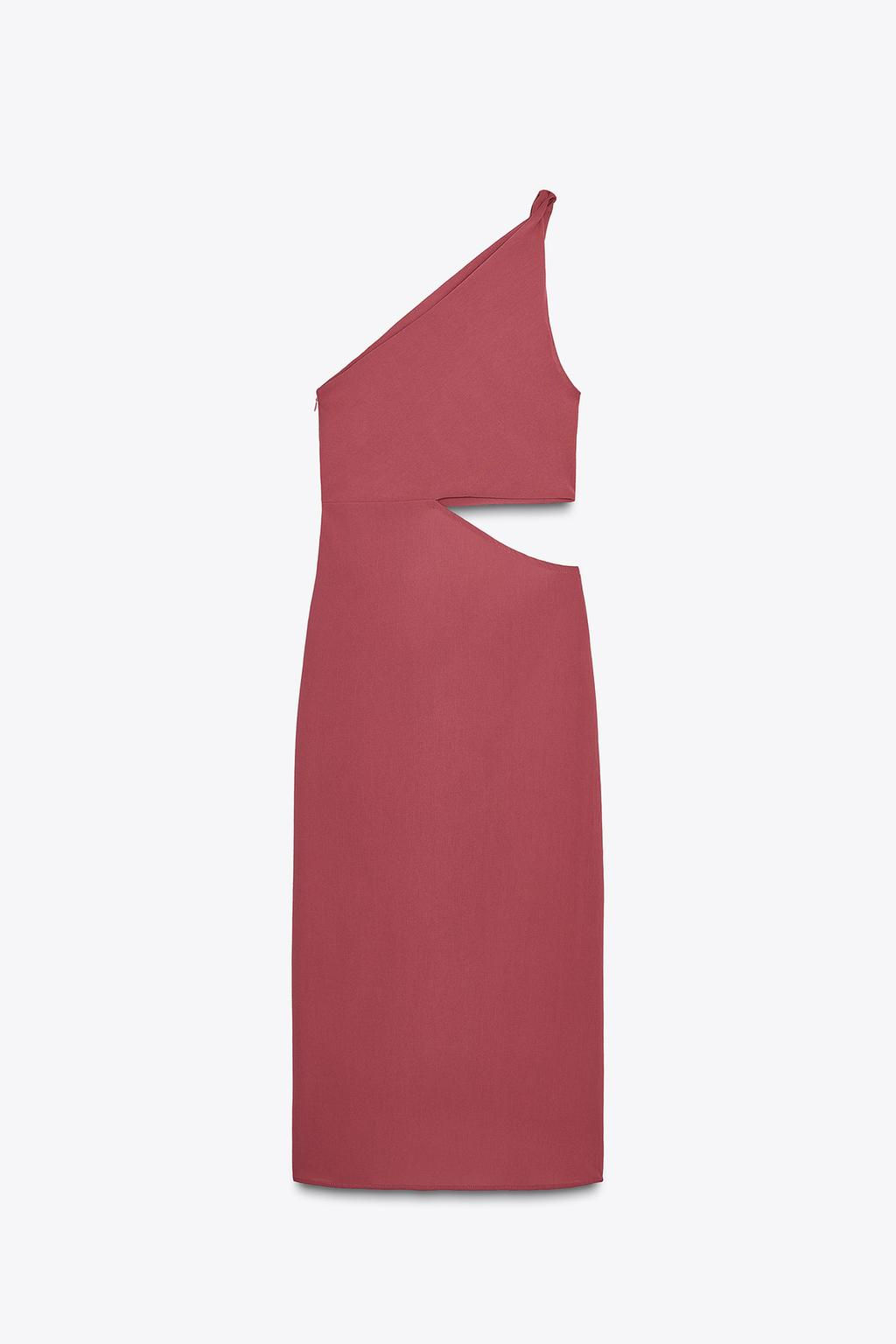 ASYMMETRIC MIDI DRESS WITH APPLIQUE - Zara фото 7
