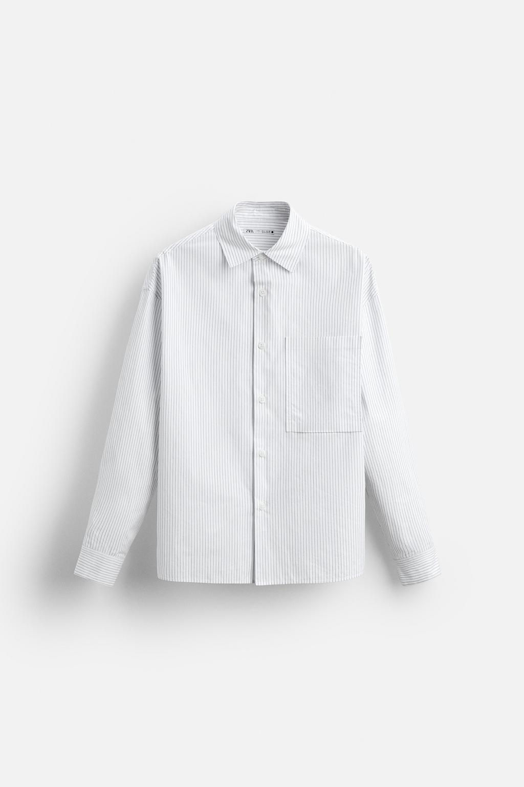 STRIPED POPLIN SHIRT - Zara фото 7