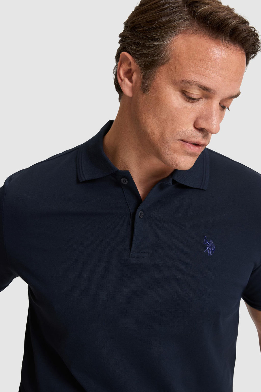 Erkek Koyu Lacivert Regular Fit Polo Yaka Basic Ti__rt - U.s. polo assn фото 2