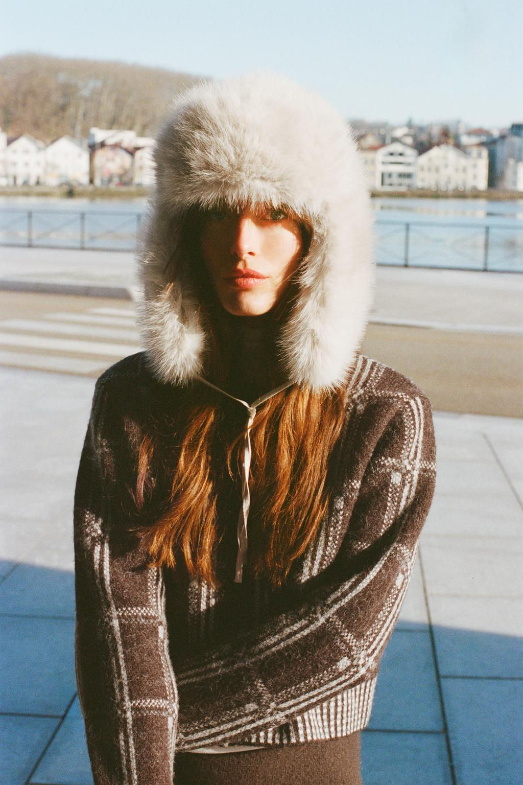 CHECKED KNIT CARDIGAN - Zara фото 2