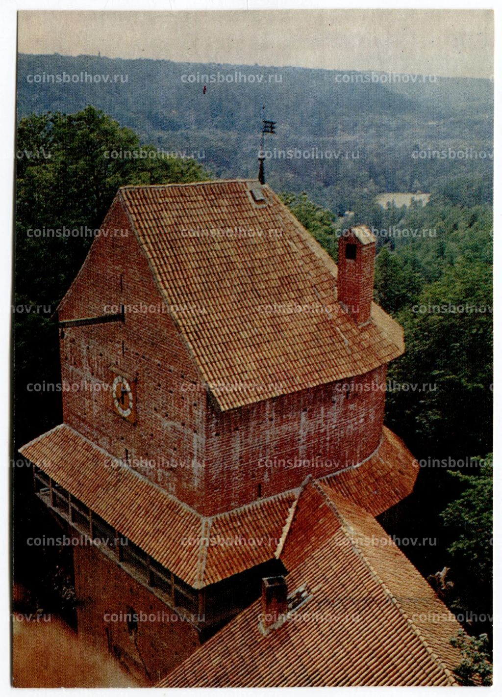 Открытка Сигулда Вид с башни Турайдского замка