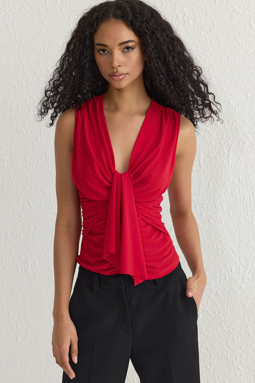Trendyolmilla Siyah Drape Detayl? Orme Bustiyer TPRSS25BZ00023