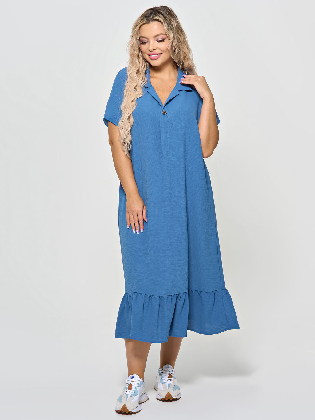 Платье 0339-1с темно-голубой - Dora фото 9