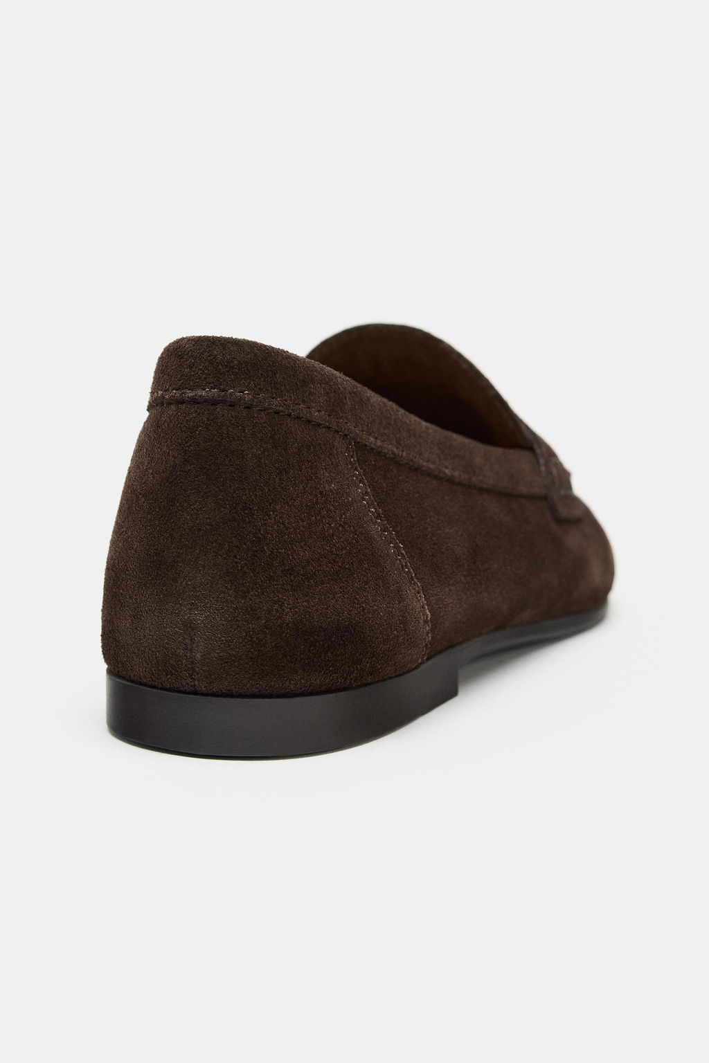 TOPSTITCHED SPLIT SUEDE LOAFERS - Zara фото 6