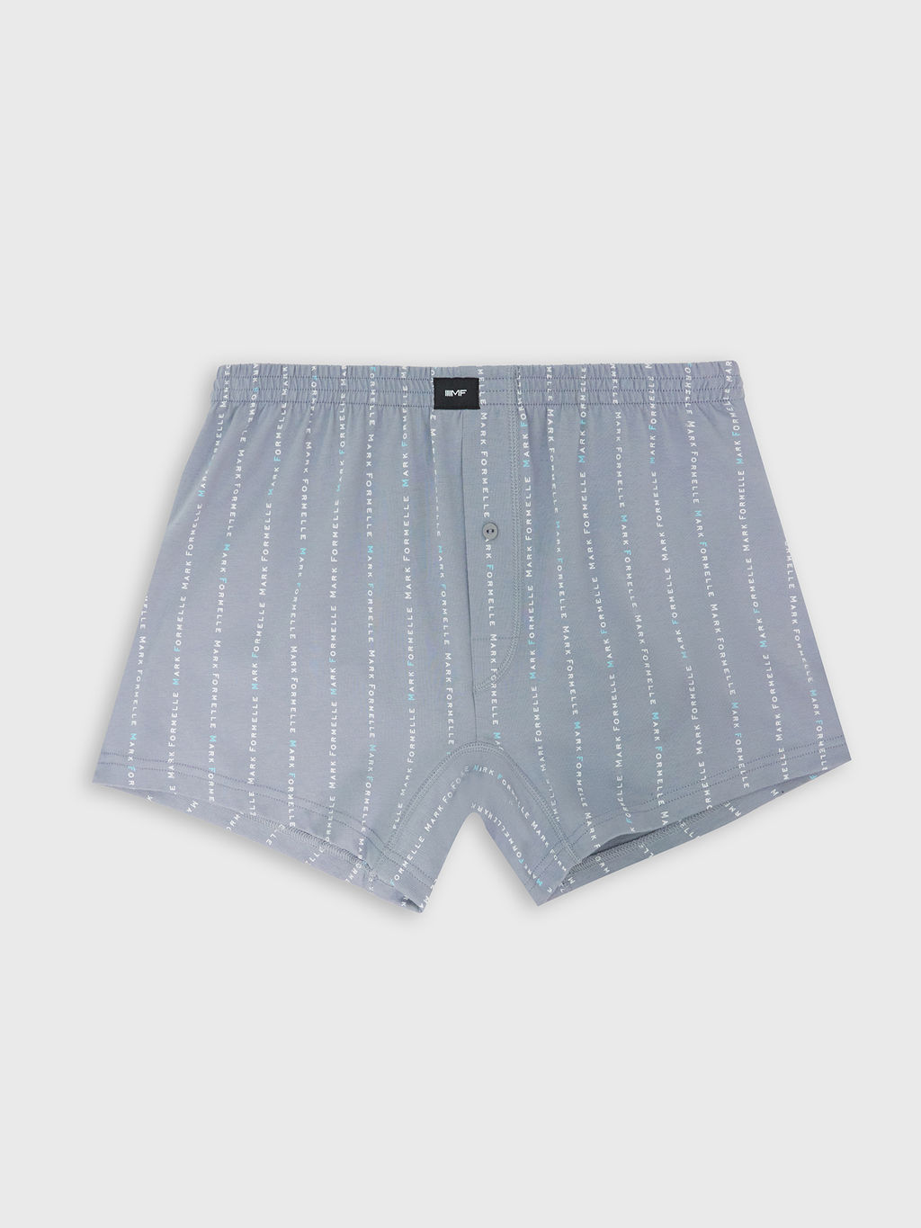 Цена за 2 штуки! Трусы шорты мужские серые в полоску текст полоска на сизом 411152 - Mark formelle фото 5