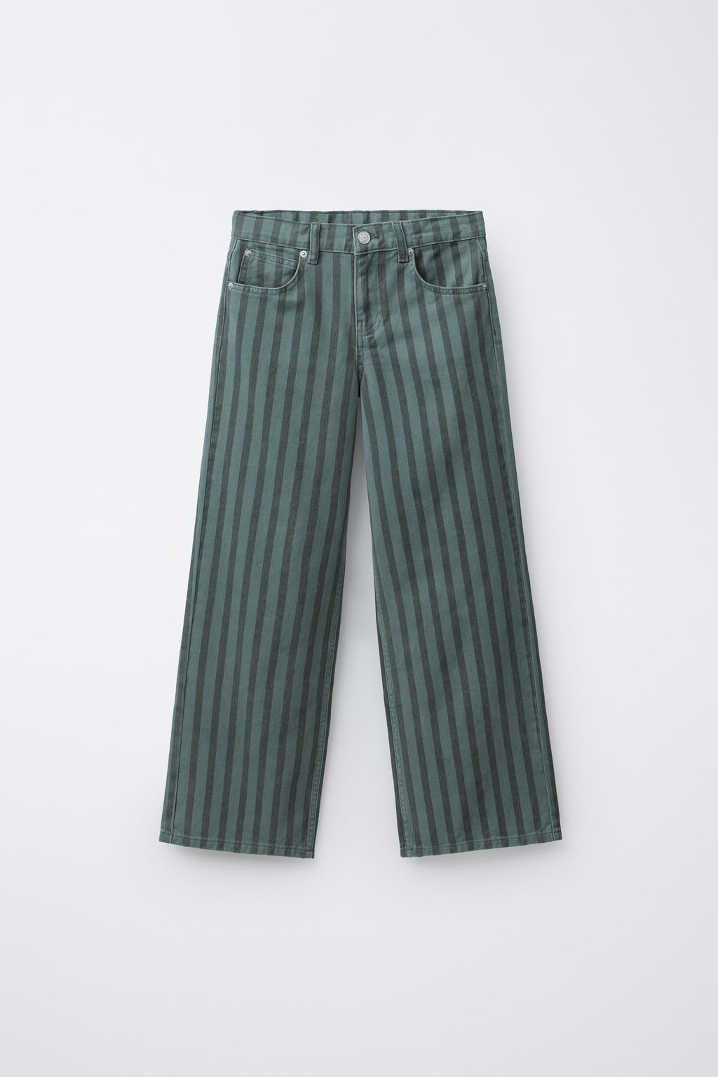STRIPED WIDE-LEG JEANS